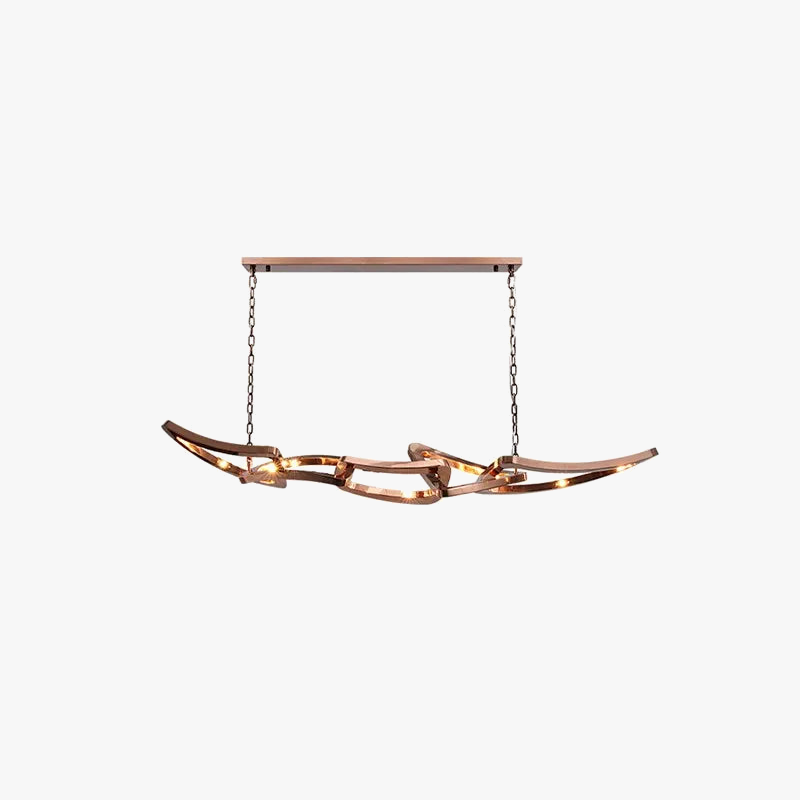 lustre de luxe en acier inoxydable pour bar et restaurant