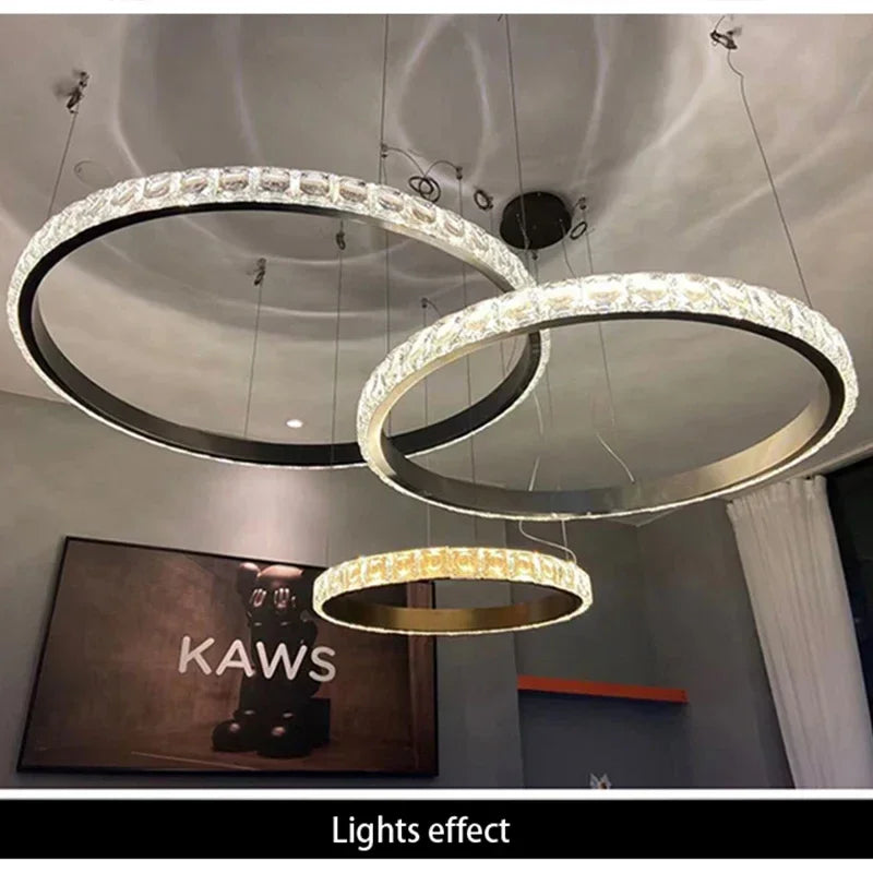 lustre de luxe en cristal pour hôtel et villa