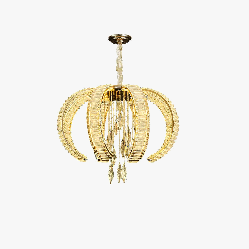 lustre de luxe en cristal pour villas haut de gamme personnalisé