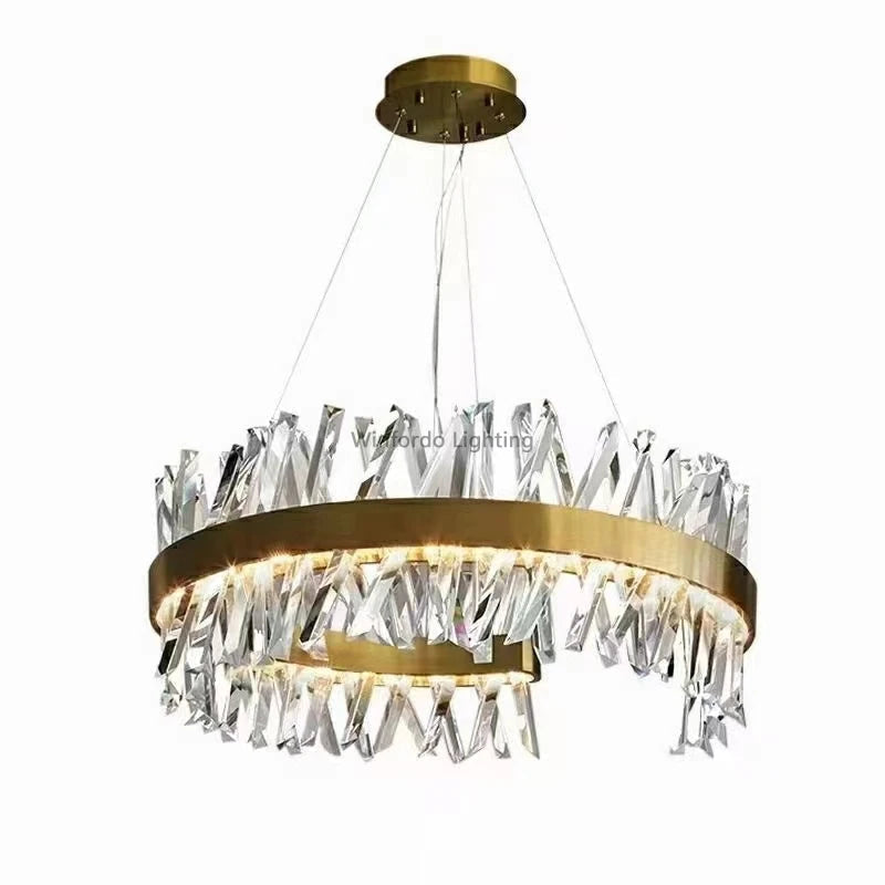 lustre de luxe en cristal winfordo wf-xd009 éclairage d'intérieur