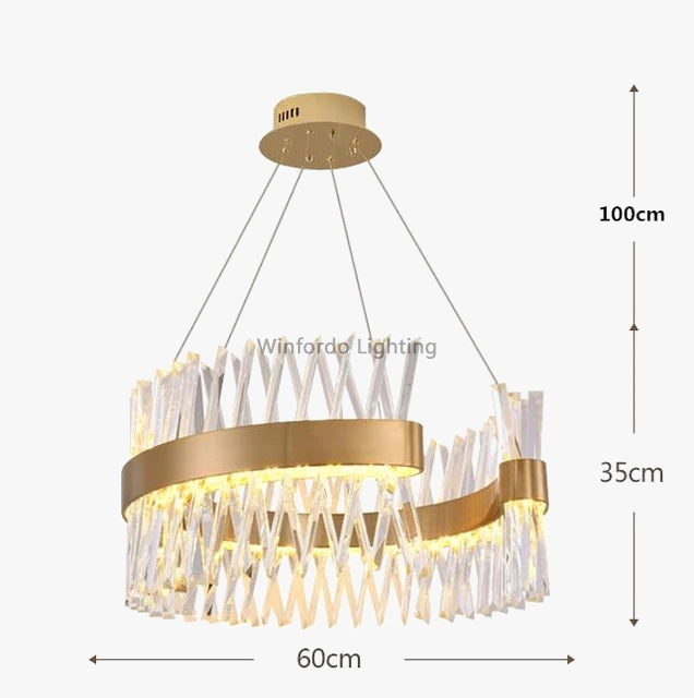 lustre de luxe en cristal winfordo wf-xd009 éclairage d'intérieur