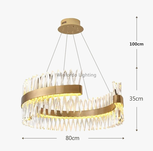 lustre de luxe en cristal winfordo wf-xd009 éclairage d'intérieur