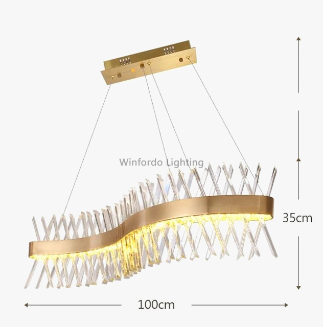 lustre de luxe en cristal winfordo wf-xd009 éclairage d'intérieur