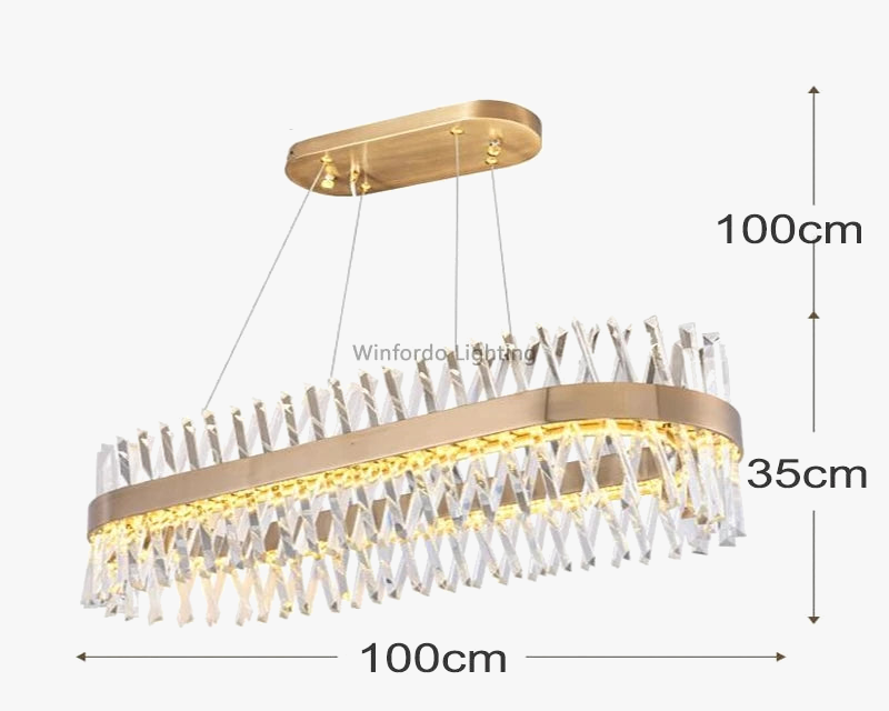 lustre de luxe en cristal winfordo wf-xd009 éclairage d'intérieur