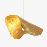 Suspension de luxe en cuivre feuille de lotus design rétro