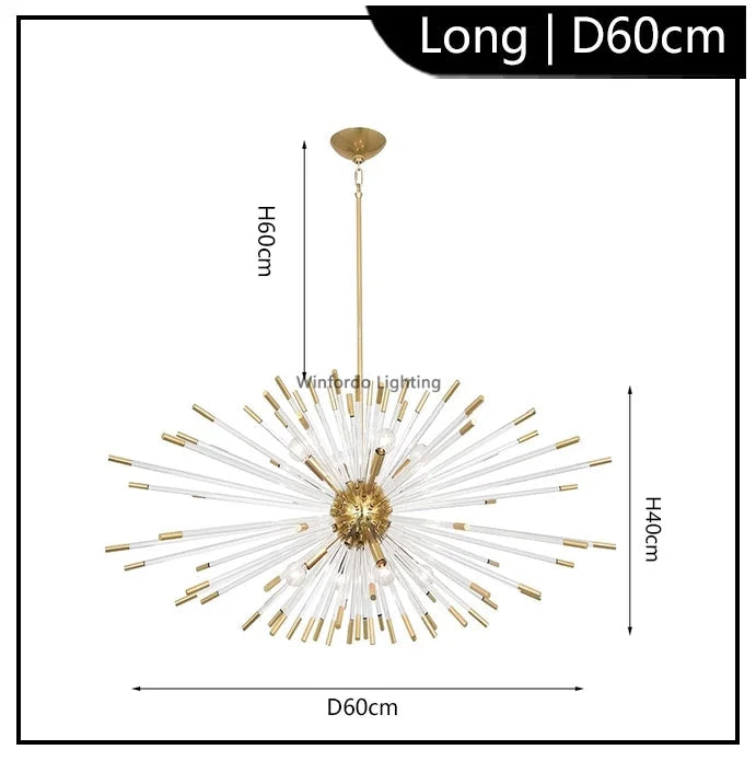 lustre de luxe en forme de pissenlit éclairage décoratif en stock