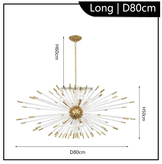 lustre de luxe en forme de pissenlit éclairage décoratif en stock