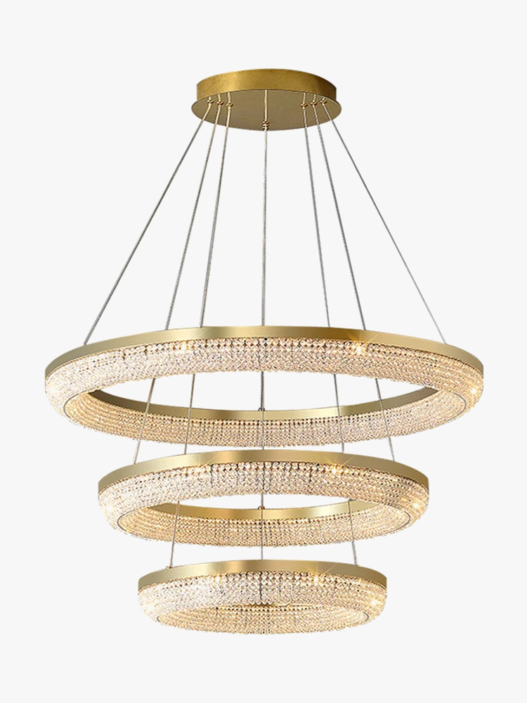 lustre de luxe led rond design moderne 	 pour intérieur