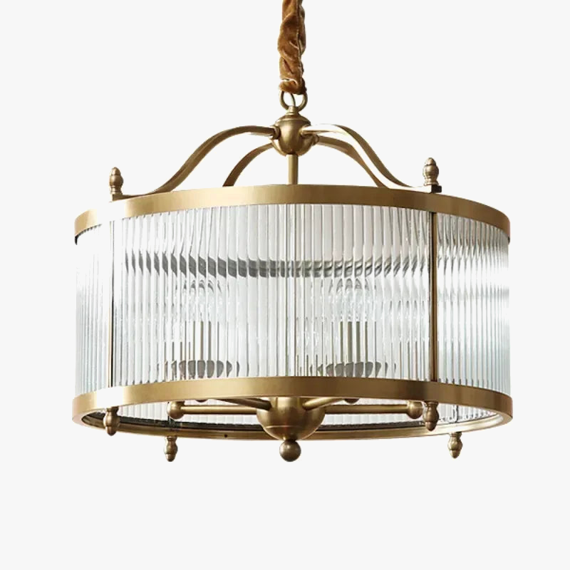 lustre de luxe moderne en cuivre doré avec éclairage led