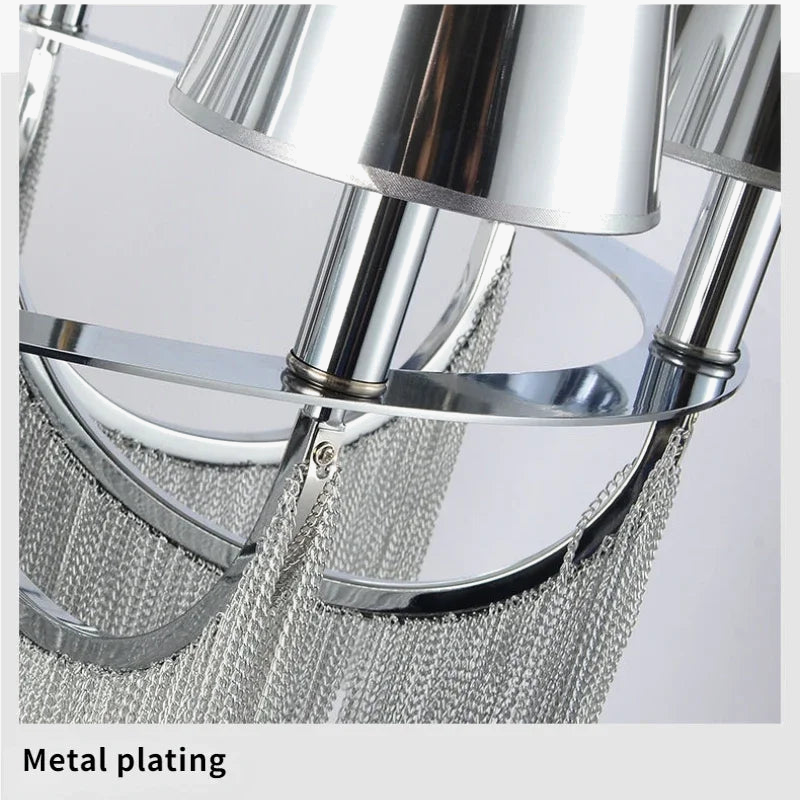 lustre de luxe moderne pour mariage avec lumières intégrées