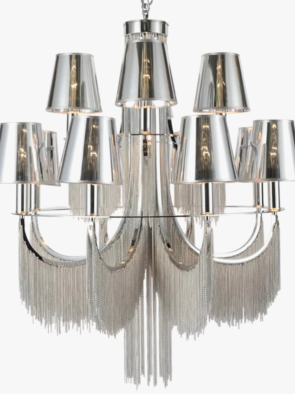 lustre de luxe moderne pour mariage avec lumières intégrées
