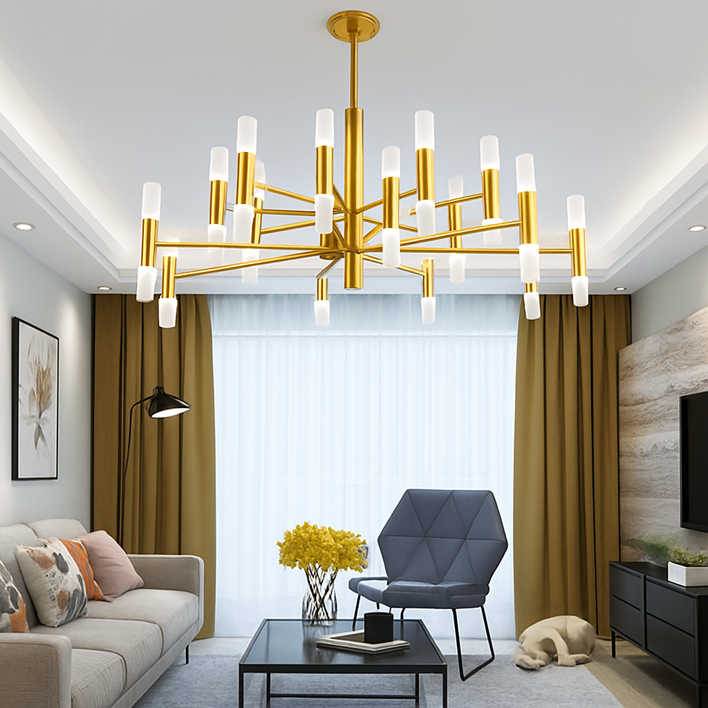 lustre de luxe moderne simple design artistique suspendu