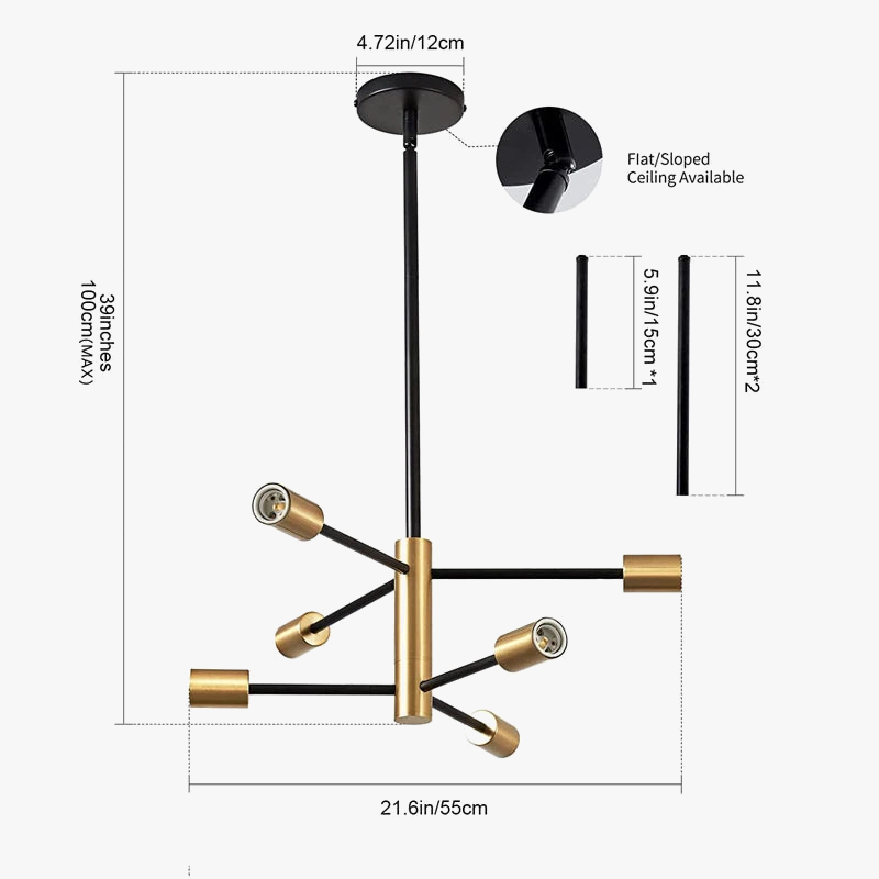 lustre de luxe moderne suspension led décoration nordique