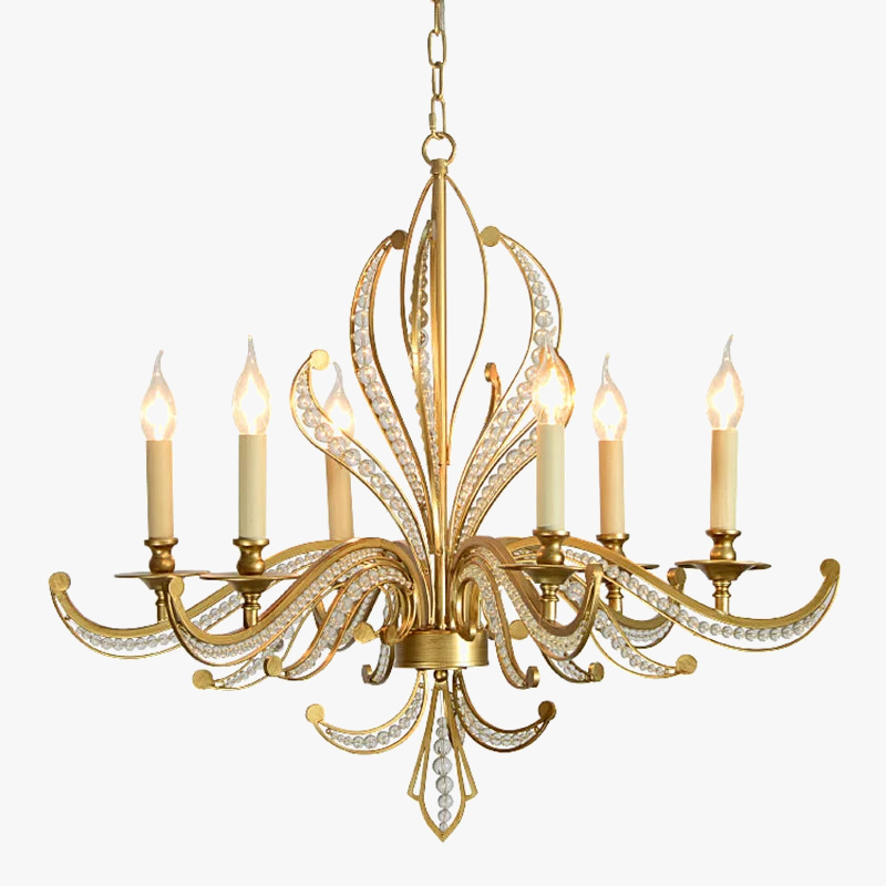 lustre de luxe or design moderne luminaire décoratif idéal bougie