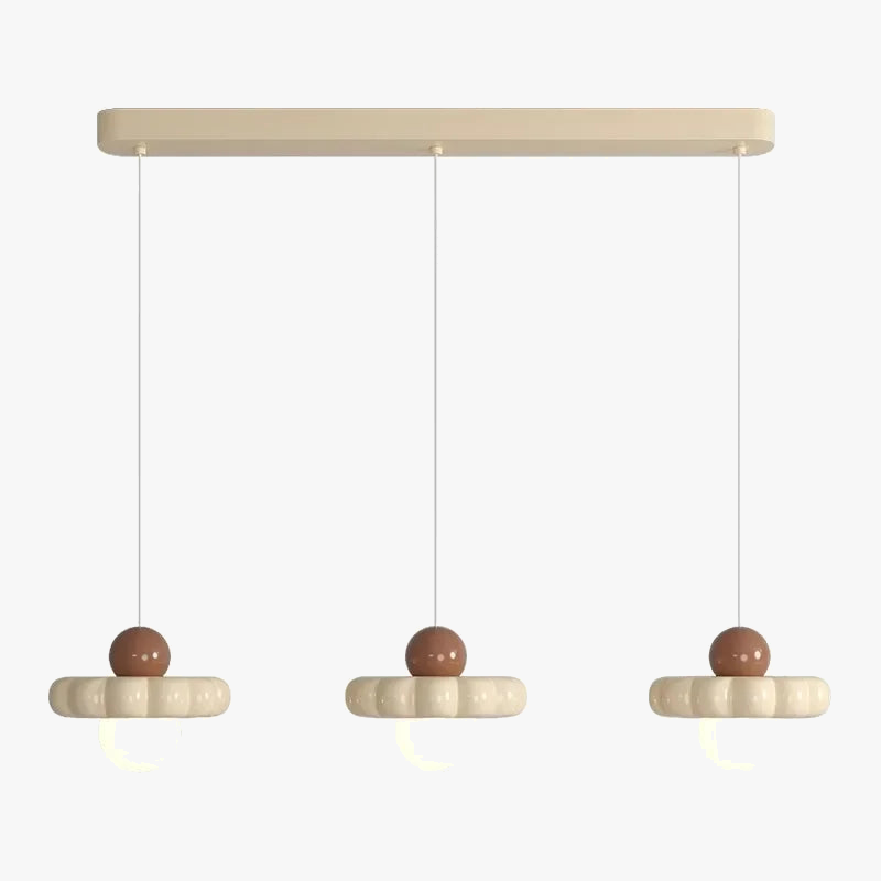 Lustre design avec fleurs Style crème créative