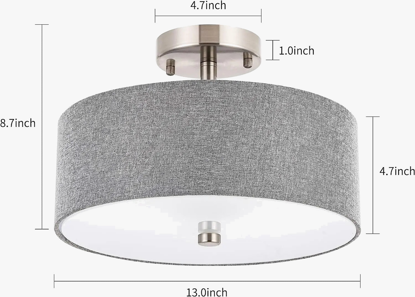 lustre de style américain simple en tissu circulaire