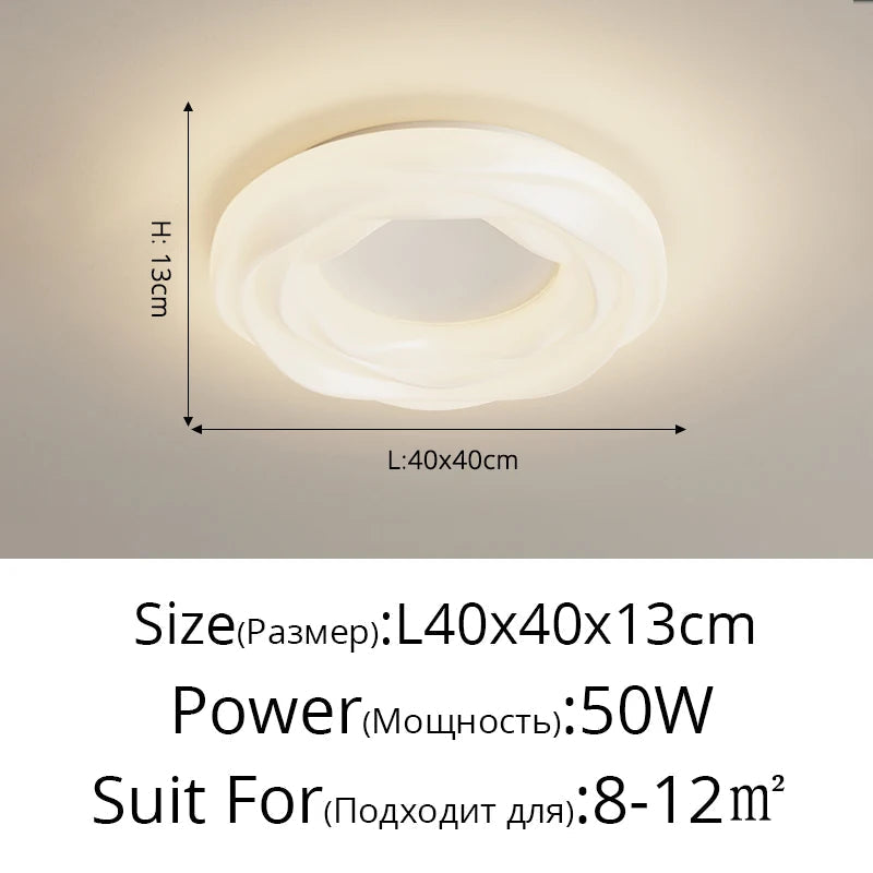 lustre de style crème protection des yeux encastré