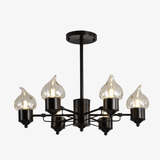 Lustre design à lampes bougies moderne