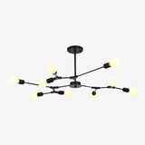 Lustre design à LED avec branches noires Pendente