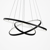 Lustre design anneaux suspendus à LED Deco