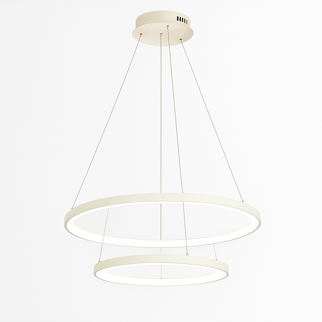 Lustre design anneaux suspendus à LED Deco