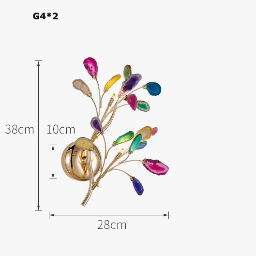 lustre design art déco en agate colorée pour intérieur élégant