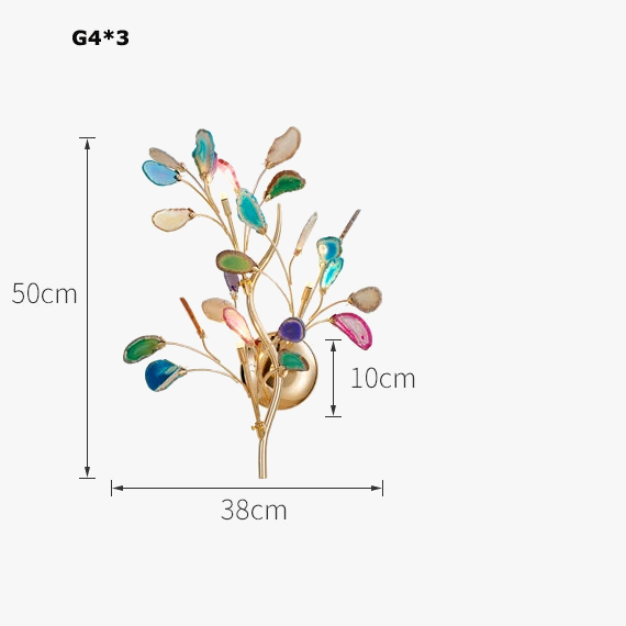 lustre design art déco en agate colorée pour intérieur élégant