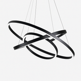 Lustre design cercles entrelacés (noir ou blanc)
