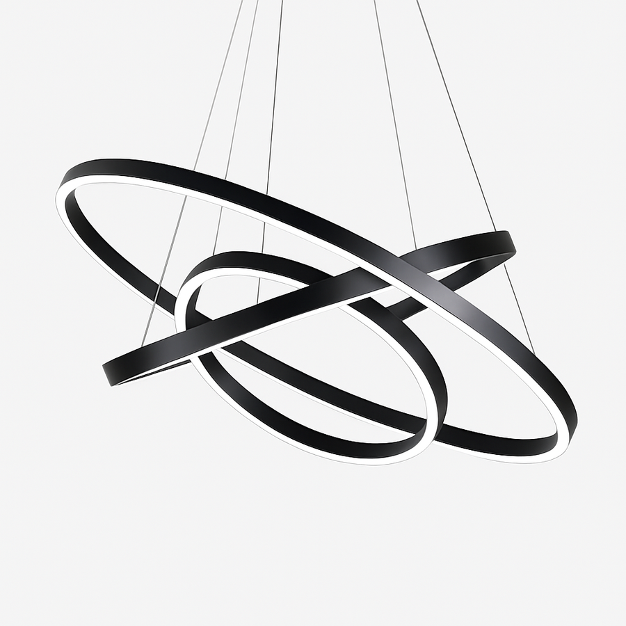 Lustre design cercles entrelacés (noir ou blanc)