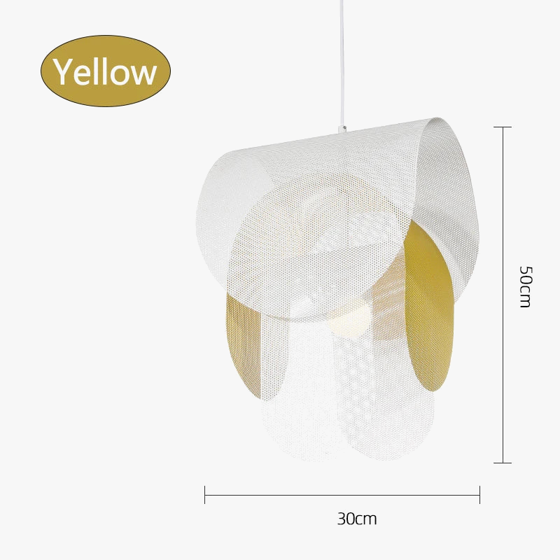 lustre design danois minimaliste en maille de fer
