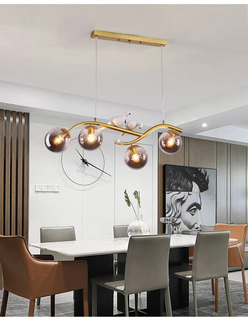 lustre design en forme d'oiseau pour décoration intérieure moderne