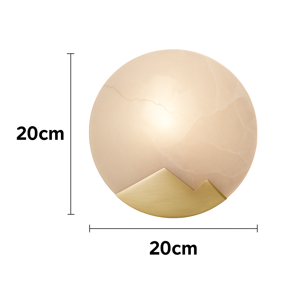 lustre design en marbre doré avec éclairage led tendance 2024