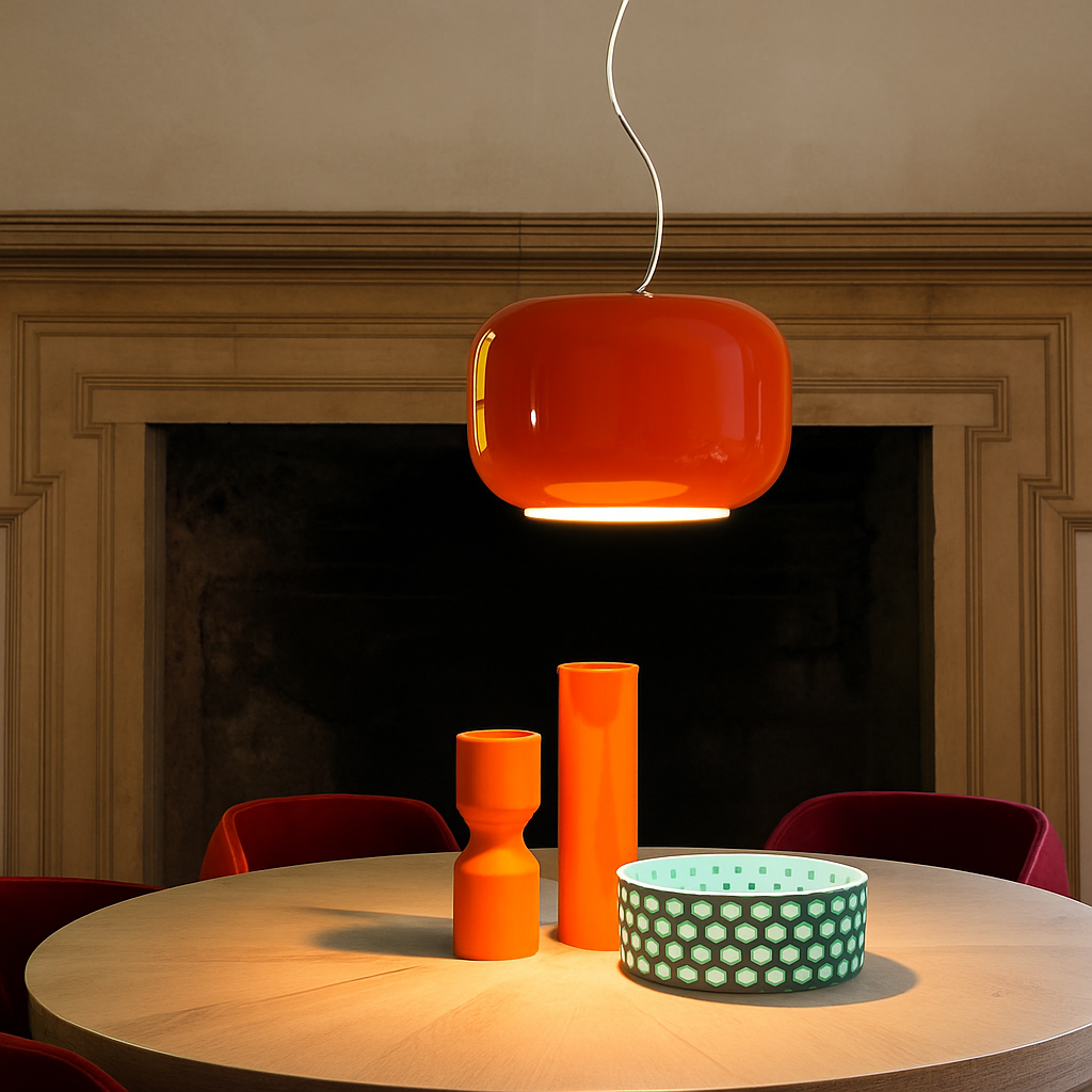 lustre design en verre pour bar et restaurant