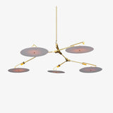 Lustre design LED à branches dorées ou noires et cercles Style