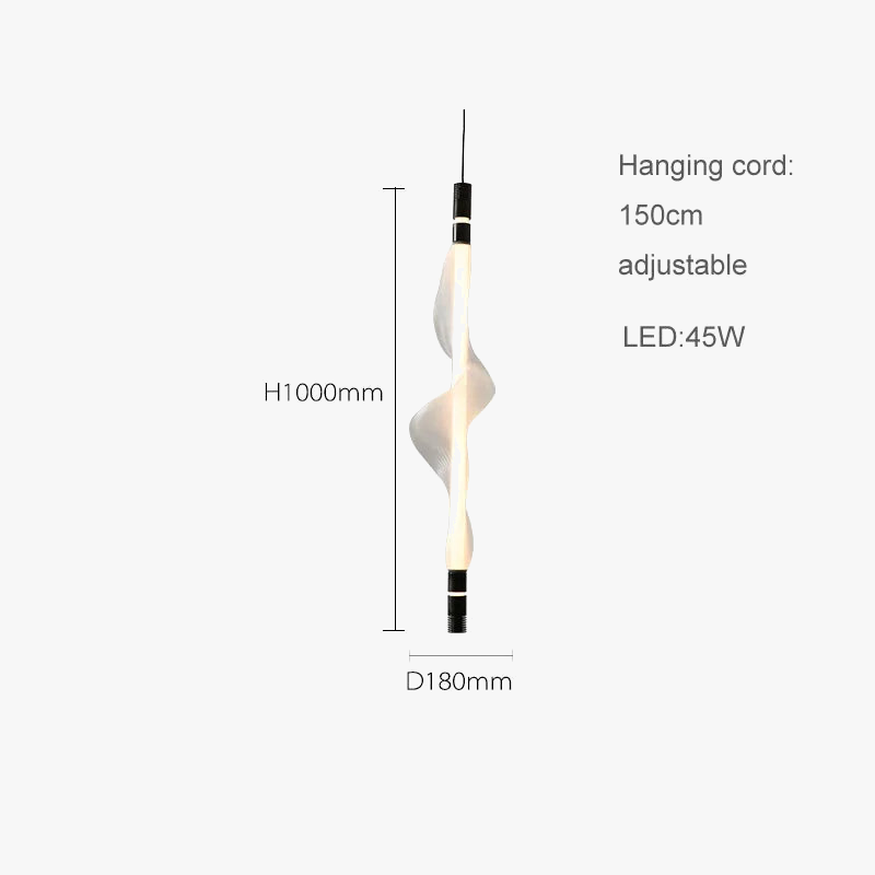 lustre design led acrylique tendance éclairage moderne 2024