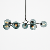 Lustre design à LED avec branches métal et bulles en verre Beans