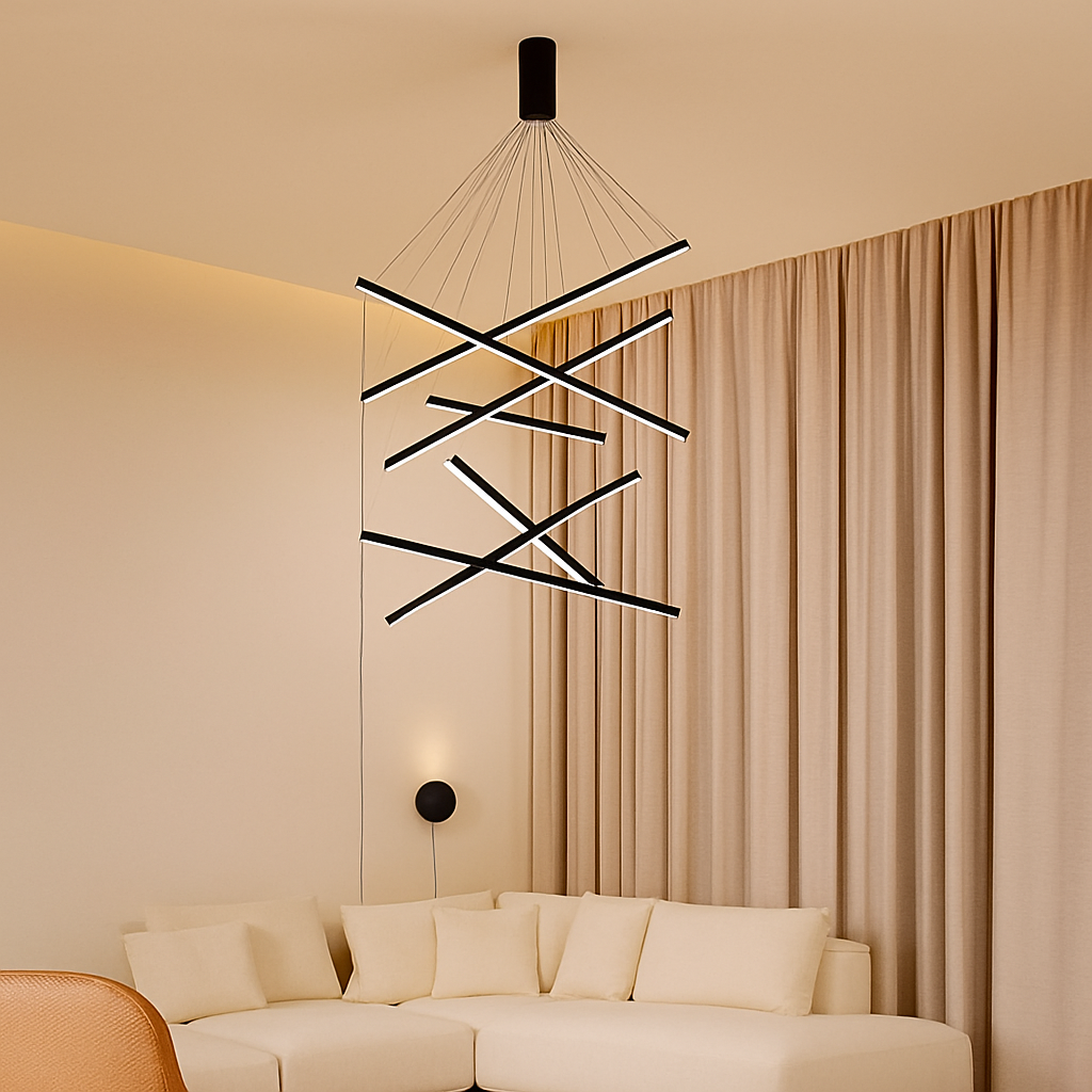 Lustre design LED barrettes lumineuses en métal Zillion