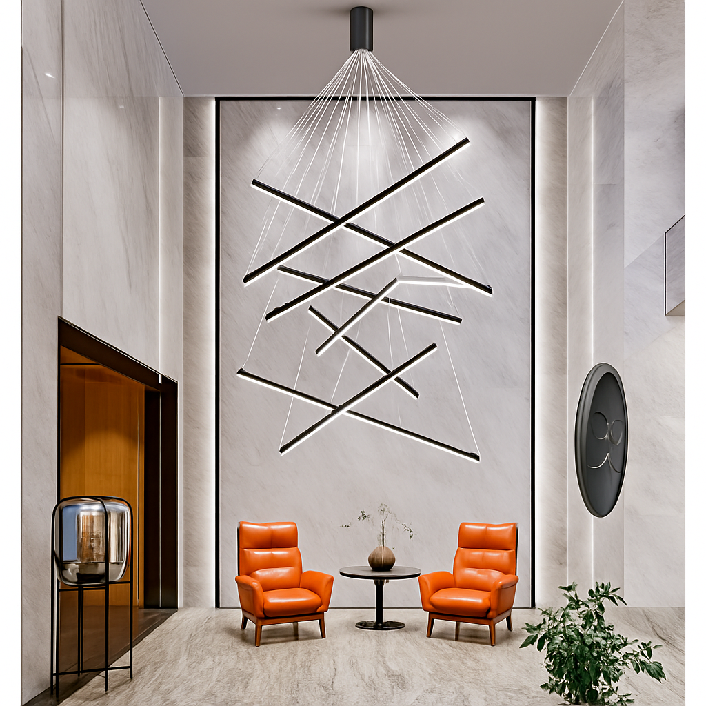 Lustre design LED barrettes lumineuses en métal Zillion