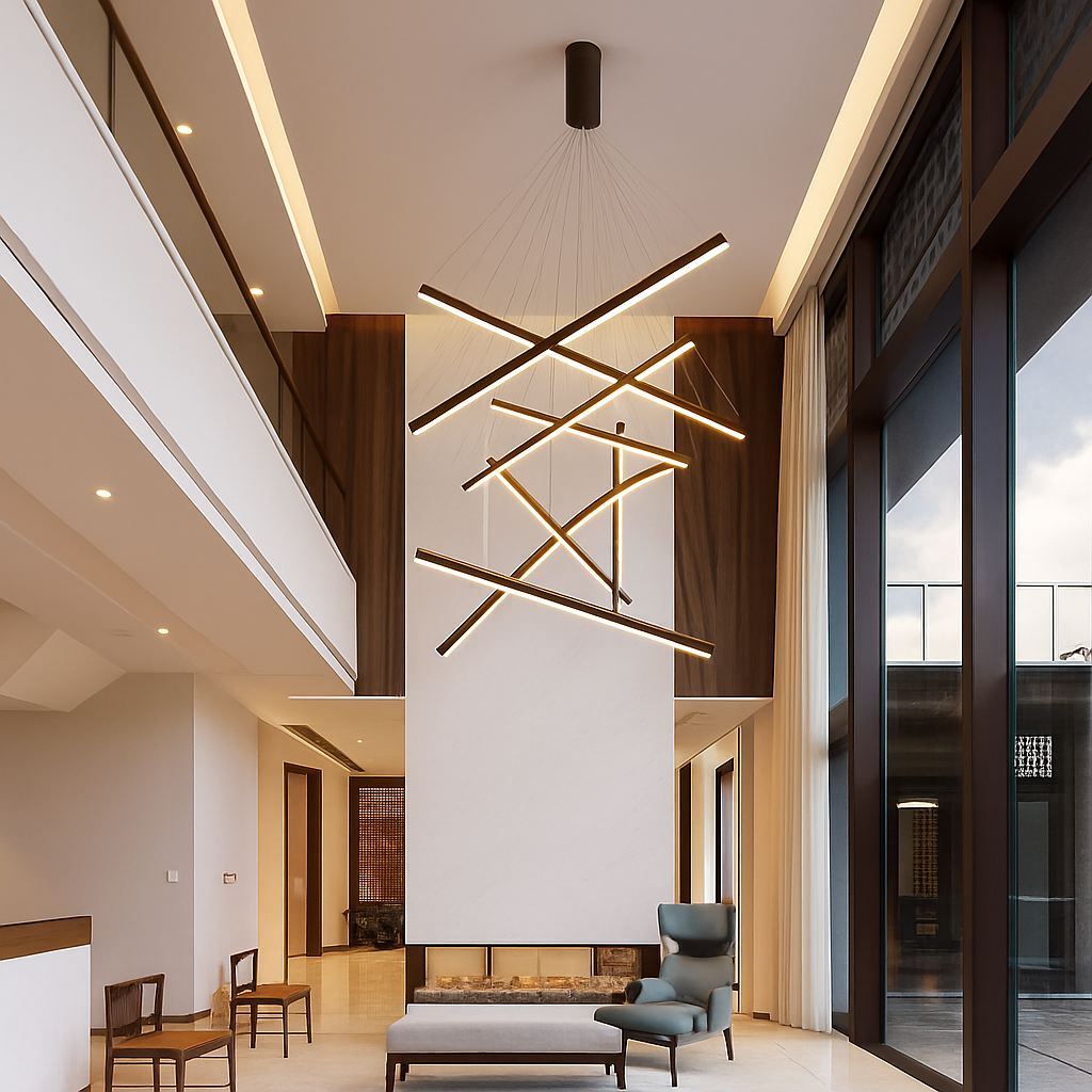 Lustre design LED barrettes lumineuses en métal Zillion