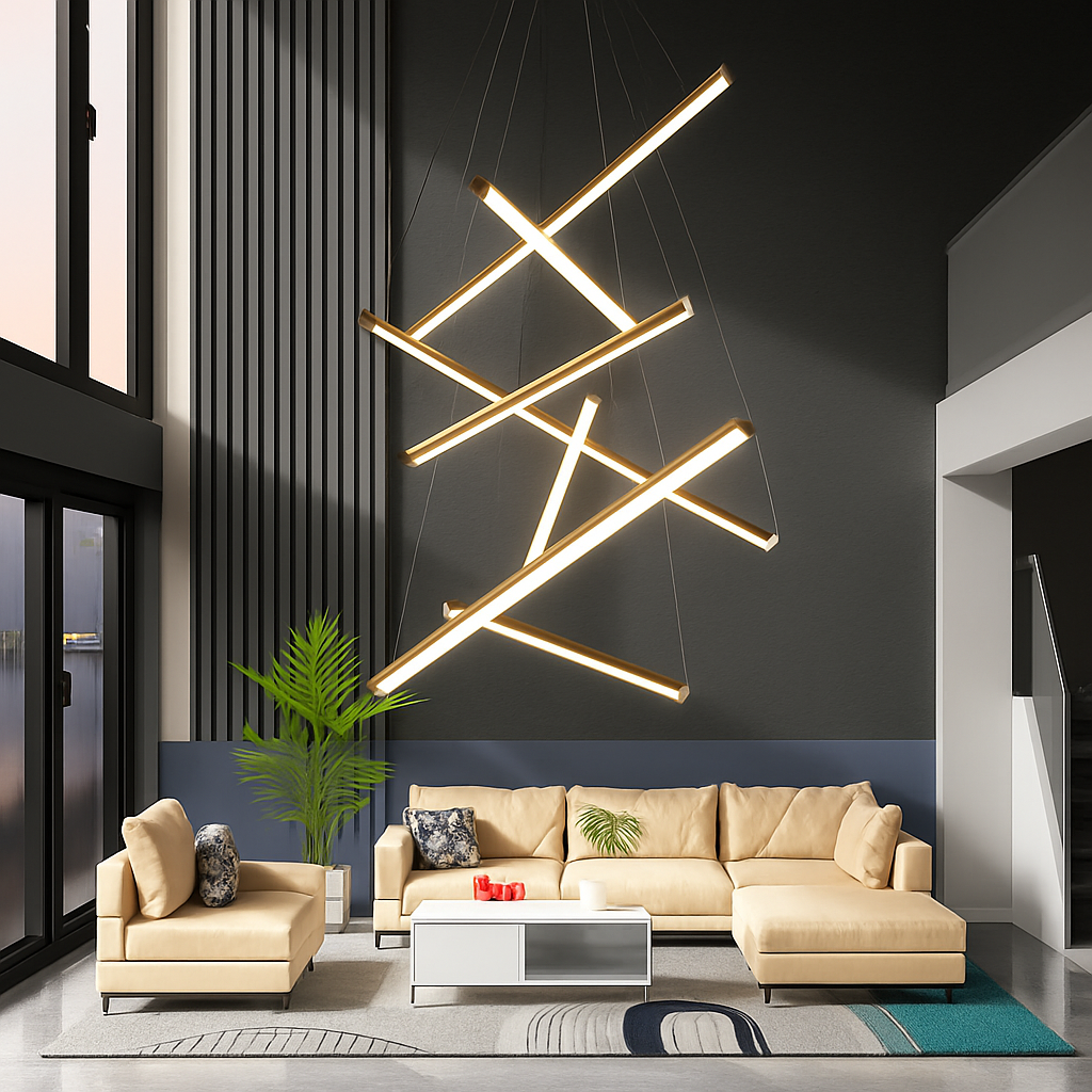 Lustre design LED barrettes lumineuses en métal Zillion
