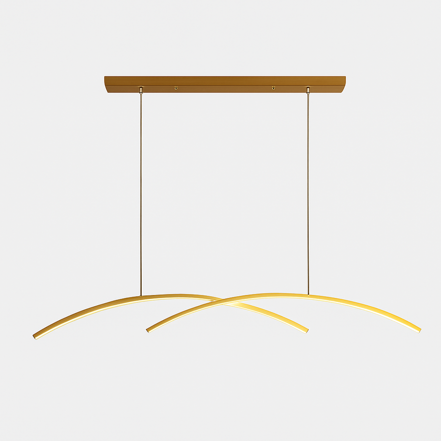 Lustre design LED en forme d'arc métallique Roxanna