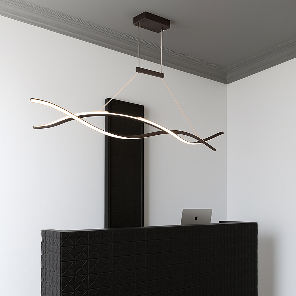 Lustre design LED en forme de vagues Callan