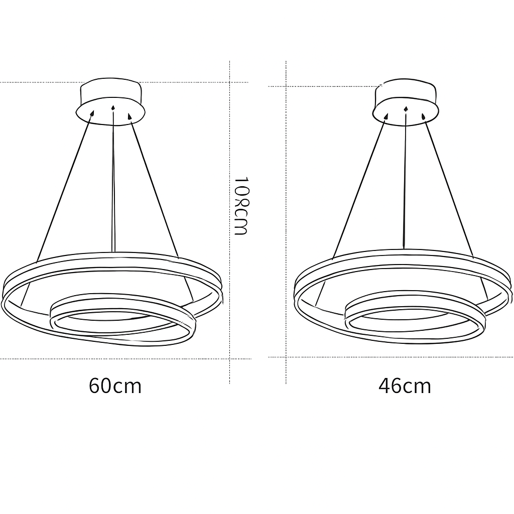 Lustre design à LED en spirale en aluminium Mooskolin