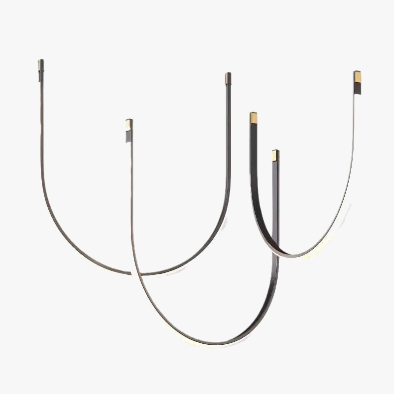 lustre design moderne en forme de u pour espaces industriels et créatifs