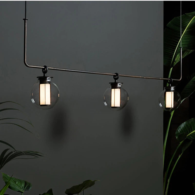 lustre design postmoderne en verre et métal éclairage nordique décoratif