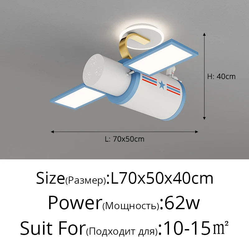 lustre dessin animé satellite pour chambre d'enfants décoratif