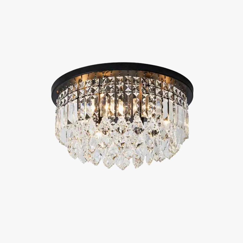 lustre dimmable led en cristal style américain de luxe