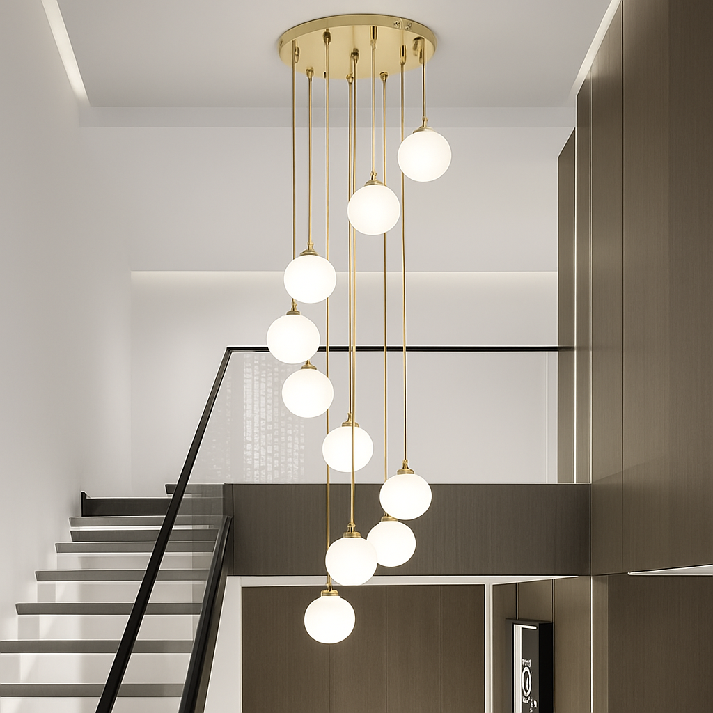 lustre duplex moderne pour éclairage de luxe intérieur