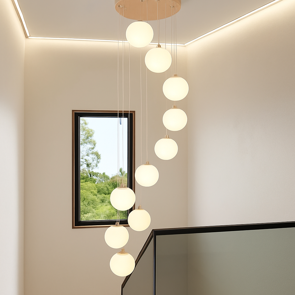 lustre duplex moderne pour éclairage de luxe intérieur