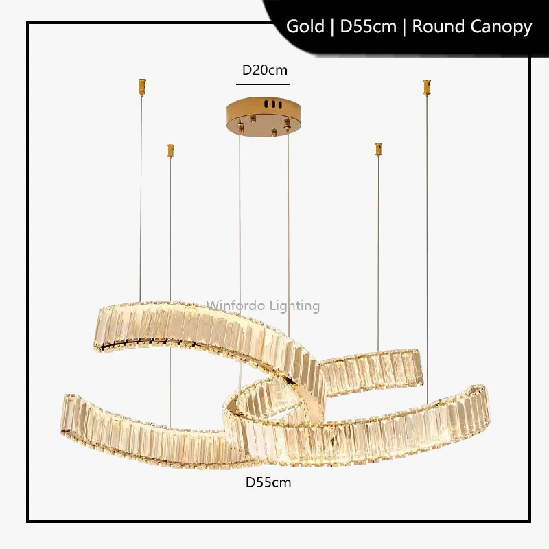 lustre en acier inoxydable cristal postmoderne